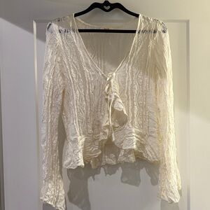 Elegant Cream Lace Blouse for Women